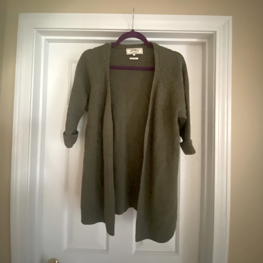 Army Green Sweater Cardigan